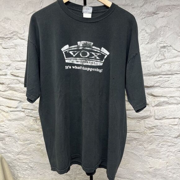 Vox Amplification Thrashed Distressed T Shirt XL Made In USA 90s Y2K Vintage - Picture 1 of 8